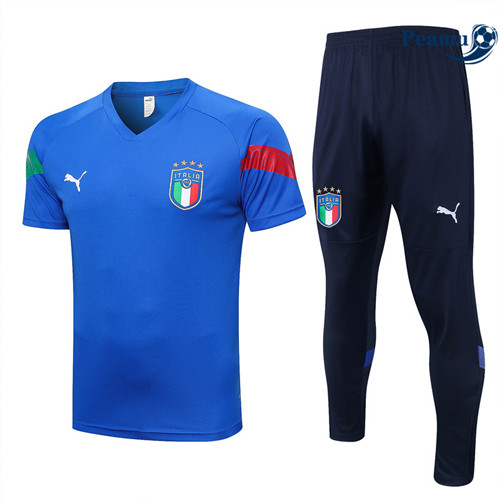 Peamu - Maillot Kit Entrainement Foot Italie + Pantalon Bleu 2022/2023 grossiste