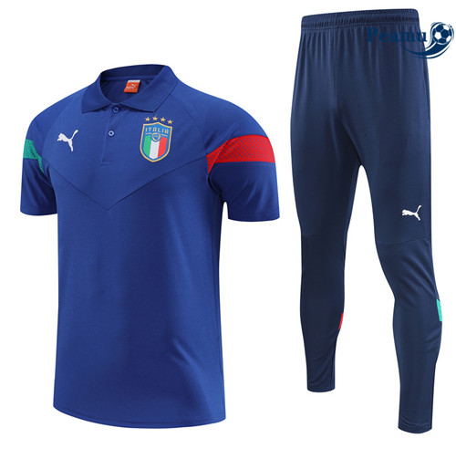 Peamu - Maillot Kit Entrainement Foot Italie + Pantalon Bleu 2022/2023 Paris