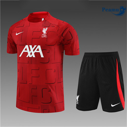 Peamu - Maillot Kit Entrainement Foot Liverpool Enfant + Pantalon rouge 2023/2024 prix
