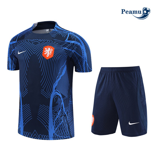 Peamu - Maillot Kit Entrainement Foot Pays-Bas + Pantalon Bleu 2022/2023 prix