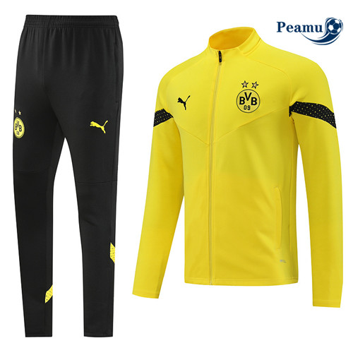 Peamu - Maillot foot Veste Survetement Borussia Dortmund jaune 2022/2023 prix