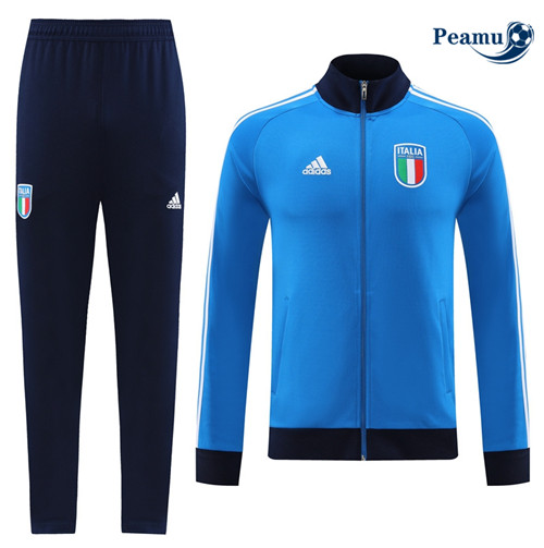 Peamu - Maillot foot Veste Survetement Italie Bleu 2022/2023 Original