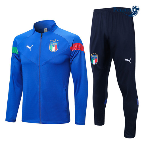 Peamu - Maillot foot Veste Survetement Italie Bleu 2022/2023 Soldes