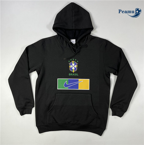 Peamu - Maillot foot Sweatshirt à capuche Brésil noir 2023/2024 prix