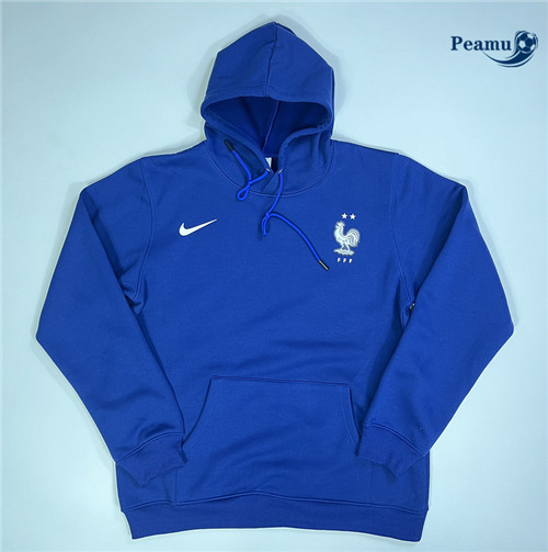 Peamu - Maillot foot Sweatshirt à capuche France Bleu 2023/2024 grossiste