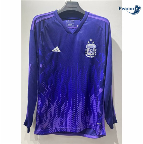 Peamu - Maillot foot Argentine Exterieur 3-star Manche Longue 2022/2023 Chinois