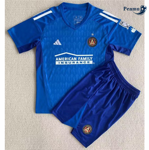Peamu - Maillot foot Atlanta United Enfant Gardien de but Bleu 2023/2024 Officiel