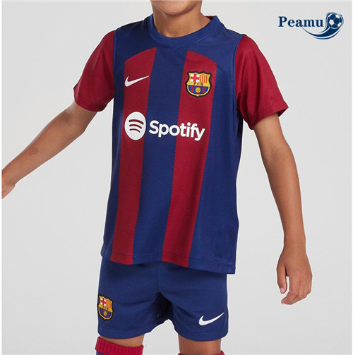 Peamu - Maillot foot Barcelone Enfant Domicile 2023/2024 Chinois