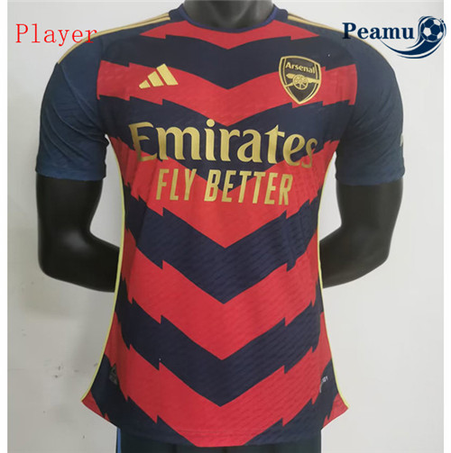 Peamu - Maillot foot Arsenal Player Version Rouge/Noir 2023/2024