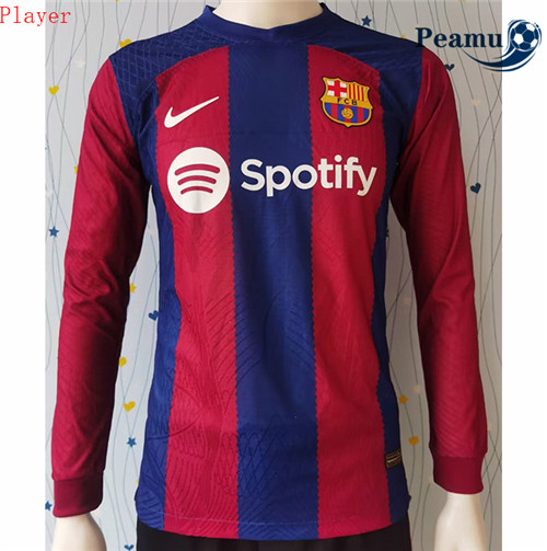 Peamu - Maillot foot Barcelone Player Version Domicile Manche Longue 2023/2024