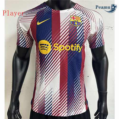 Peamu - Maillot foot Barcelone Player Version Training Rouge/Bleu 2023/2024