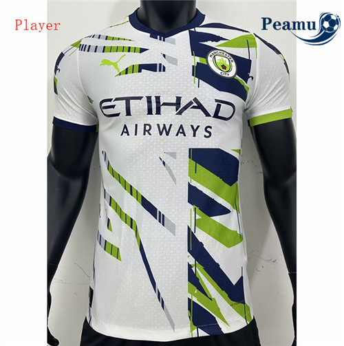 Peamu - Maillot foot Manchester City Player Version Classic Blanc 2023/2024