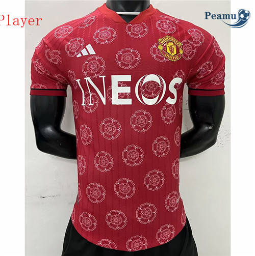 Peamu - Maillot foot Manchester United Player Version Training Rouge 2023/2024