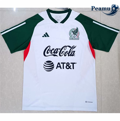 Peamu - Maillot foot Mexique Training Blanc 2023/2024