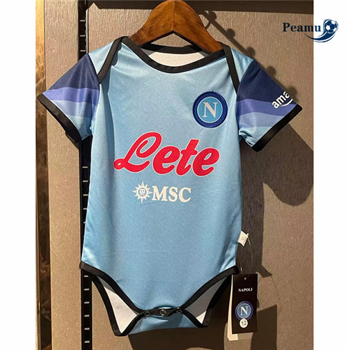 Peamu - Maillot foot Naples Bébé Bleu 2023/2024
