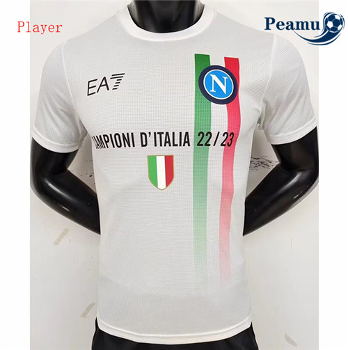 Peamu - Maillot foot Naples Player Blanc 2023/2024