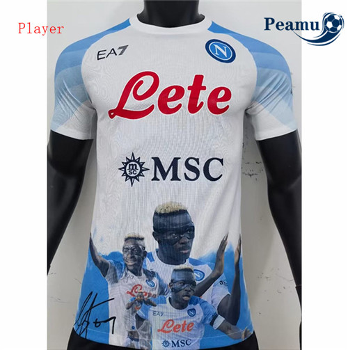 Peamu - Maillot foot Naples Player Version Blanc 2023/2024