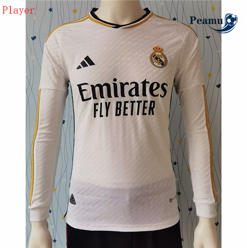Peamu - Maillot foot Real Madrid Player Version Domicile Manche Longue 2023/2024