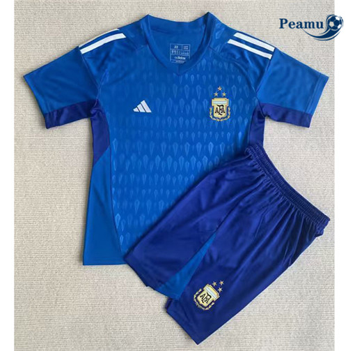 Peamu - Maillot foot Argentine Enfant Gardien de but Bleu 2023/24