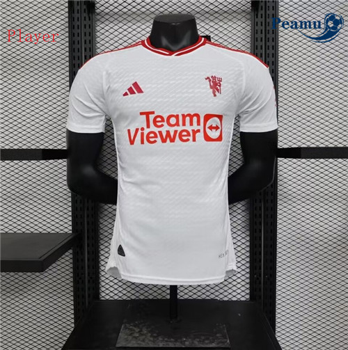 Peamu - Maillot foot Manchester United Player Exterieur 2023/24 Blanc