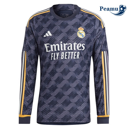 Peamu - Maillot foot Real Madrid Exterieur Manche Longue 2023/24