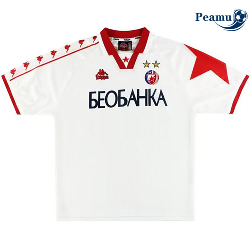 Peamu - Maillot foot Retro1995-97#Rouge Star Belgrade Exterieur