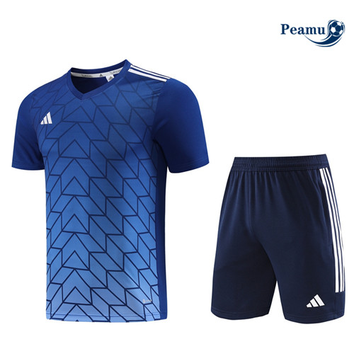 Peamu - Maillot foot Kit Entrainement Adidas + Shorts Bleu 2023/24 discout