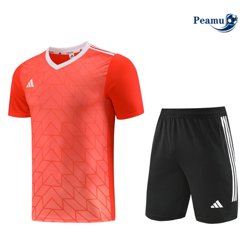 Peamu - Maillot foot Kit Entrainement Adidas + Shorts Orange 2023/24 grossiste