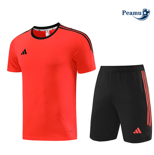 Peamu - Maillot foot Kit Entrainement Adidas + Shorts Rouge 2023/24 Paris