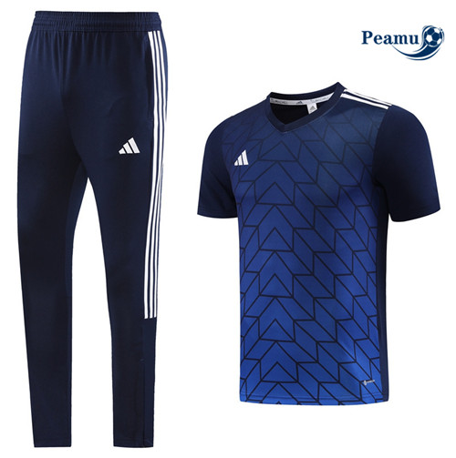 Peamu - Maillot foot Kit Entrainement Adidas + Pantalon Bleu Marine 2023/24 Soldes