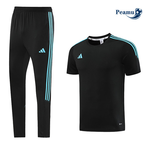 Peamu - Maillot foot Kit Entrainement Adidas + Pantalon Noir 2023/24 discout
