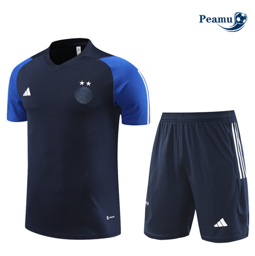 Peamu - Maillot foot Kit Entrainement Algérie Enfant + Shorts Bleu 2023/24 Outlet