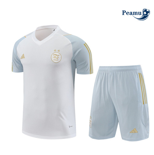 Peamu - Maillot foot Kit Entrainement Algérie + Shorts Blanc 2023/24 discout