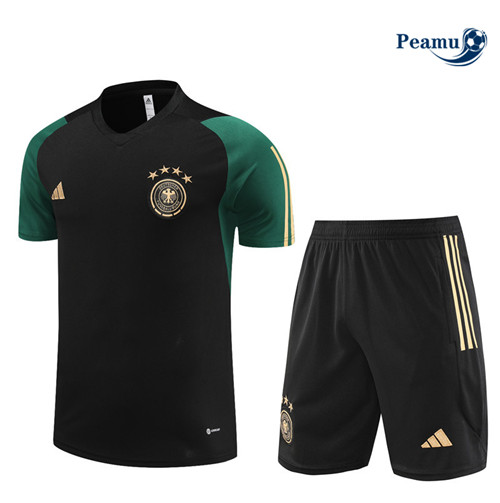 Peamu - Maillot foot Kit Entrainement Allemagne + Shorts Noir 2023/24 Soldes