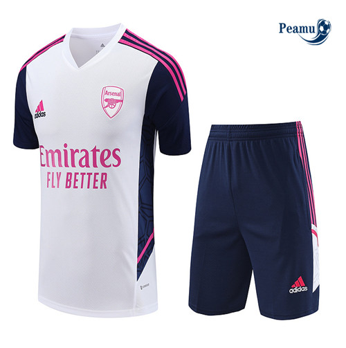 Peamu - Maillot foot Kit Entrainement Arsenal + Shorts Blanc 2023/24 Soldes