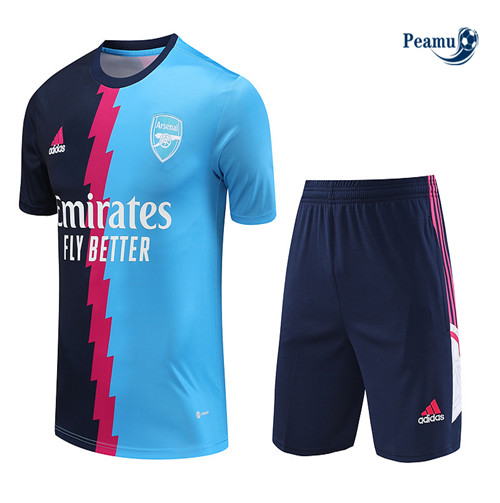 Peamu - Maillot foot Kit Entrainement Arsenal + Shorts Bleu 2023/24 grossiste