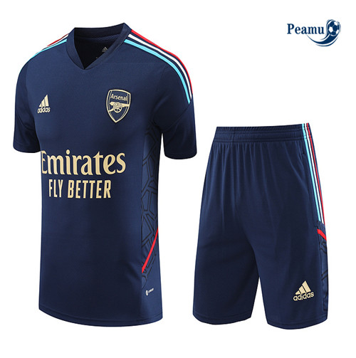 Peamu - Maillot foot Kit Entrainement Arsenal + Shorts Bleu 2023/24 Paris