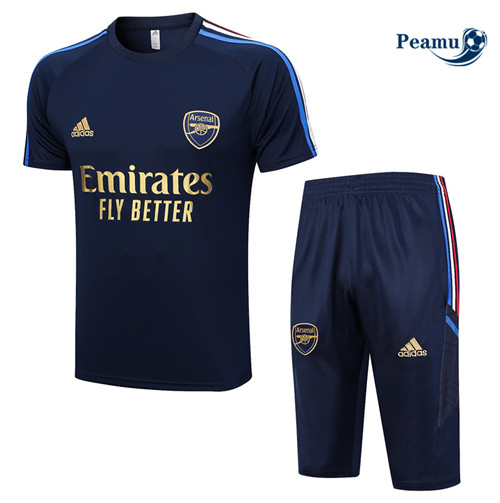 Peamu - Maillot foot Kit Entrainement Arsenal + Shorts Bleu 2023/24 Officiel