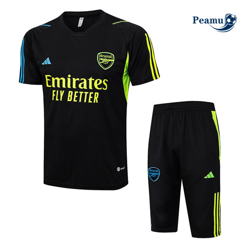 Peamu - Maillot foot Kit Entrainement Arsenal + Shorts Noir 2023/24 personnalisé