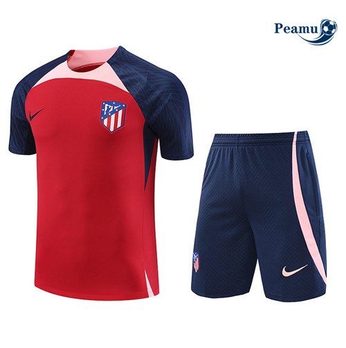 Peamu - Maillot foot Kit Entrainement Atletico Madrid + Shorts Rouge 2023/24 Original