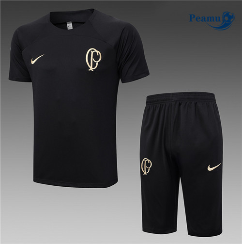 Peamu - Maillot foot Kit Entrainement Corinthians + Shorts Noir 2023/24 discout