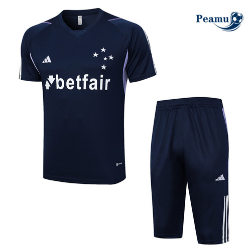 Peamu - Maillot foot Kit Entrainement Cruzeiro + Shorts Bleu 2023/24 Paris