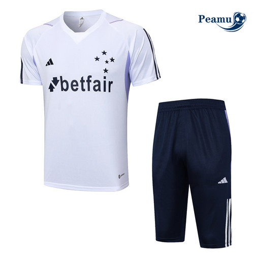 Peamu - Maillot foot Kit Entrainement Cruzeiro + Shorts Gris 2023/24 discout