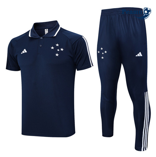 Peamu - Maillot foot Kit Entrainement Cruzeiro Polo + Pantalon Bleu 2023/24 prix