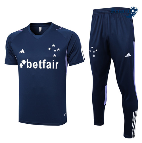 Peamu - Maillot foot Kit Entrainement Cruzeiro + Pantalon Bleu 2023/24 Outlet