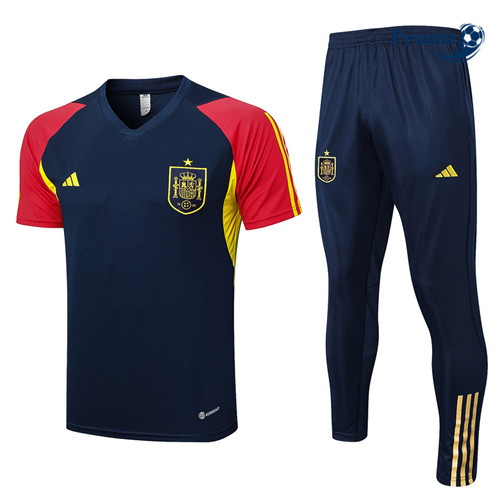 Peamu - Maillot foot Kit Entrainement Espagne + Pantalon Bleu 2023/24 discout