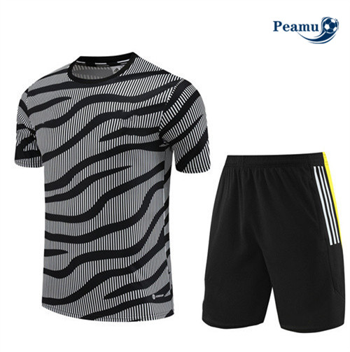 Peamu - Maillot foot Kit Entrainement Juventus Enfant + Shorts Gris 2023/24 Outlet