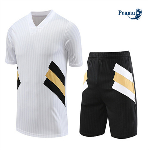 Peamu - Maillot foot Kit Entrainement Juventus + Shorts Blanc 2023/24 Officiel