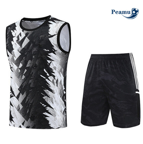 Peamu - Maillot foot Kit Entrainement Juventus Debardeur + Shorts Noir 2023/24 Original
