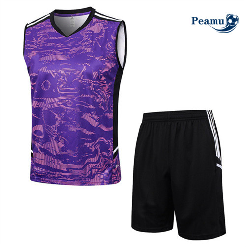 Peamu - Maillot foot Kit Entrainement Juventus Debardeur + Shorts Violet 2023/24 Paris